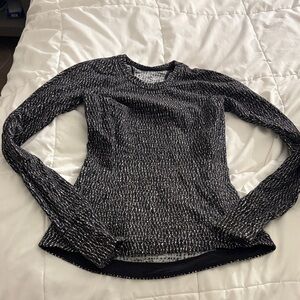 lululemon athletica Black and White Long Sleeve Top